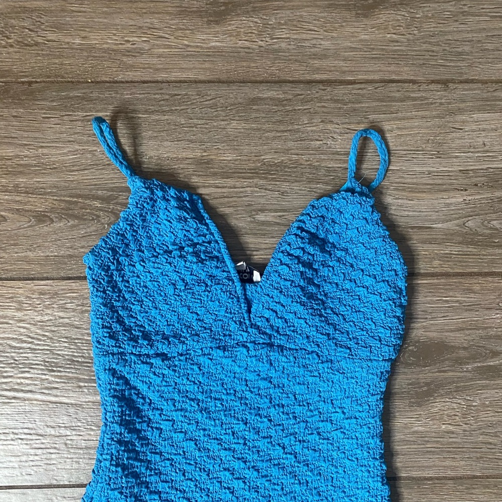 Rolla Coaster Small Blue Bodycon Dress - Picture 2 of 6